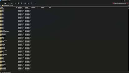 Aplicación NanaZip para Windows 11 modo oscuro