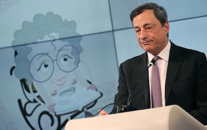El presidente del Banco Central Europeo (BCE), Mario Draghi, el jueves en Milán.
