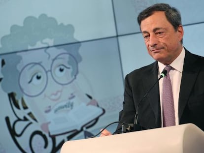 El president del Banc Central Europeu (BCE), Mario Draghi, dijous a Milà.