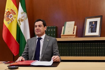 El presidente de Andalucía, Juan Manuel Moreno.