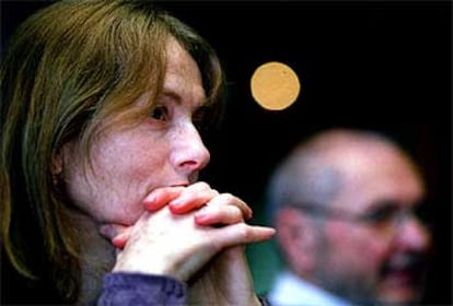 Isabelle Huppert, ayer, durante la presentación de <i>4.48 Psychose</i> en Girona.