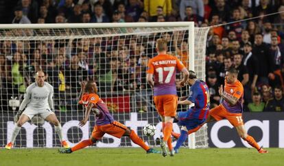 Segon gol de Lionel Messi contra el Manchester City.