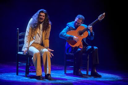 El cantaor Israel Fernández y Diego del Morao, en el recital del miércoles en Madrid.
