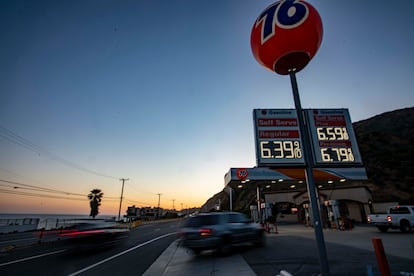 A gas station in Malibu, California