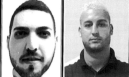 Fotos incorporadas al sumario de la Operación Lubido-Hezurra de  Ismael Bousnina y Massinissa Ferrah, presuntos cabecillas de la trama detenidos de nuevo.