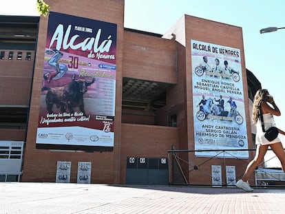 Vista de la plaza de toros de Alcalá de Henares, donde está previsto la celebración de la feria taurina de esta localidad madrileña programada para este fin de semana.