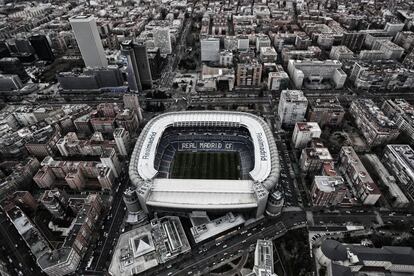 Vista a&eacute;rea del Santiago Bernab&eacute;u