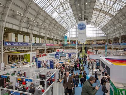 Vista del recinto de la Feria del Libro de Londres el 13 de marzo de 2019.