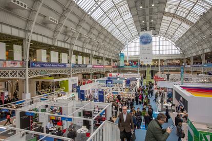 Vista del recinto de la Feria del Libro de Londres el 13 de marzo de 2019.