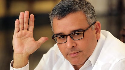 Mauricio Funes el 31 de enero de 2014 en San Salvador