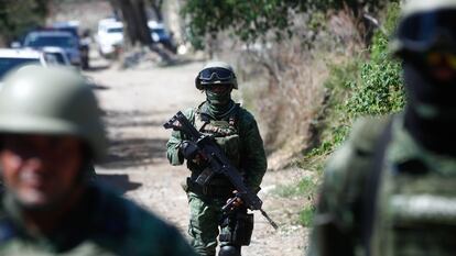 Operativo del Ejército Mexicano en Jalisco en julio del 2023.