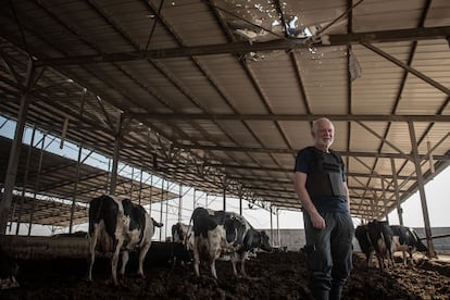 Marcelo Wasser, on Thursday at the kibbutz Nirim dairy farm.