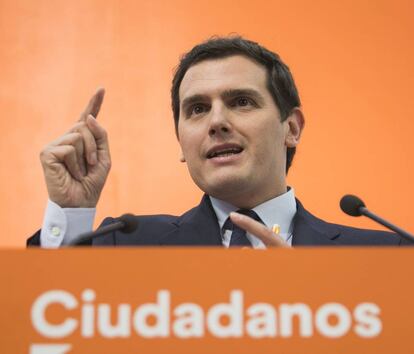 Albert Rivera preside la Ejecutiva Nacional de Ciudadanos.