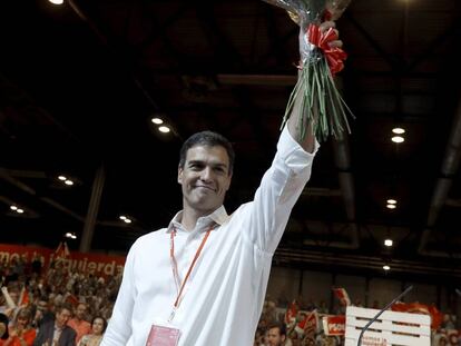 Pedro Sánchez, durante el acto de clausura del Congreso Federal del partido, este domingo.