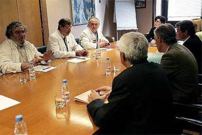 Reunión entre la Generalitat y los médicos, celebrada el pasado jueves.