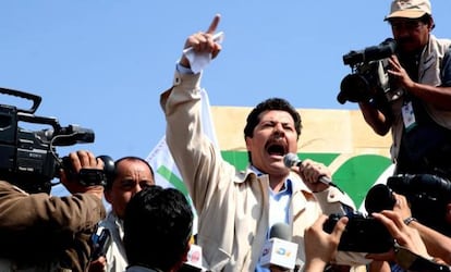Enoc Leaño en su papel de Colosio da el discurso final en el filme 'Colosio, el asesinato'.