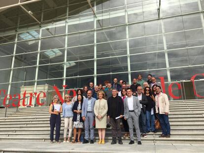 Vilallonga i Albertí, amb artistes i regidors de cultura de les poblacions de la gira.