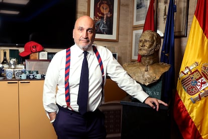 DVD 1270. 13/06/25. Fernando Santiago, presidente del Ilustre Colegio Oficial de Gestores Administrativos de Madrid desde 2010 y presidente del Consejo General de Colegios de Gestores Administrativos de España, en la sede de Sarot en Madrid.