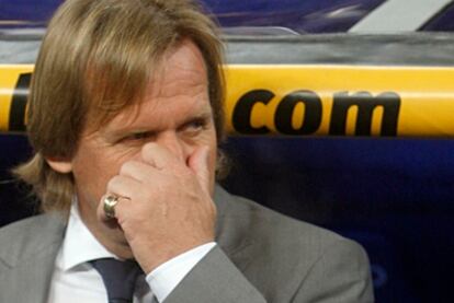 Bernd Schuster, durante su etapa en el banquillo del Real Madrid.