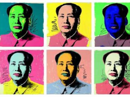 Serie de retratos de Mao Zedong, realizados por Warhol.