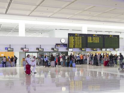 El aeropuerto de Lanzarote. 