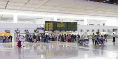 El aeropuerto de Lanzarote. 