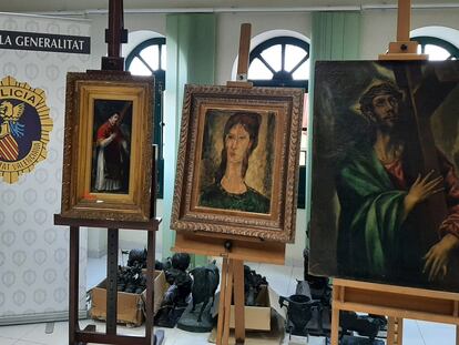 Tres obras falsas de Modigliani, El Greco y Goya que iban a venderse por 12,5 millones en el mercado negro.