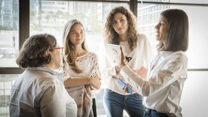 Isabel Arcones, Belén Cruz, Agustina Sartori y Paola Santana, empresarias o trabajadoras en Silicon Valley (Estados Unidos)