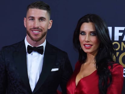 Sergio Ramos y Pilar Rubio en la gala del Bal&oacute;n de Oro en 2015.