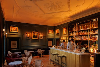 El bar principal de Hadspen House, adyacente al restaurante Botanical Rooms.