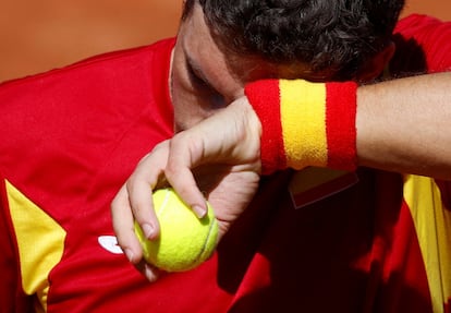 Carreño, durante el partido contra Rune.