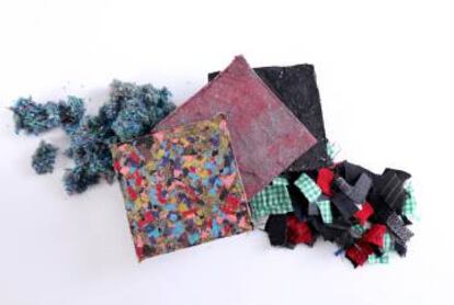 Materiales textiles reciclados.