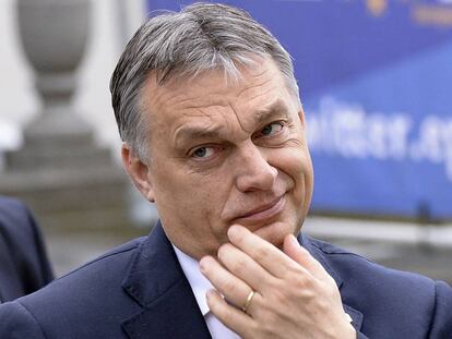 El primer ministro húngaro Viktor Orbán este martes en Bruselas.