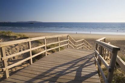 La playa de A Lanzada, en O Grove (Pontevedra).