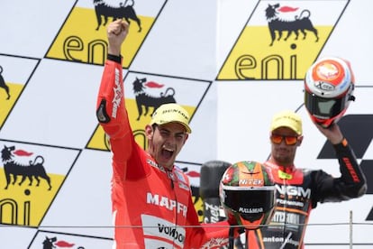 Jordi Torres celebra la victoria en el Gran Premio de Alemania