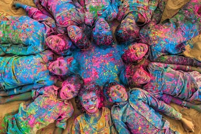 Festival de Holi en Jaisalmer, India.