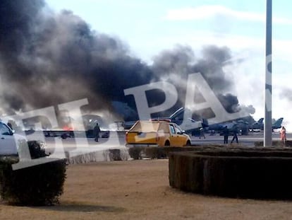 The scene of the accident at Los Llanos (Albacete).