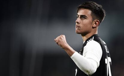 Paulo Dybala celebra su gol al Milan en la victoria (1-0) de la Juve.