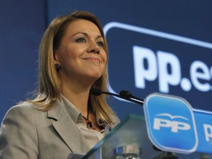 La presidenta de Castilla-La Mancha y secretaria general del PP, Dolores de Cospedal, en una imagen de archivo.