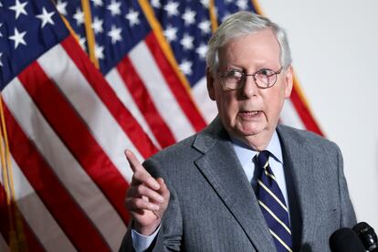 El líder del partido republicano en el senado, Mitch McConnell, el pasado 26 de enero.