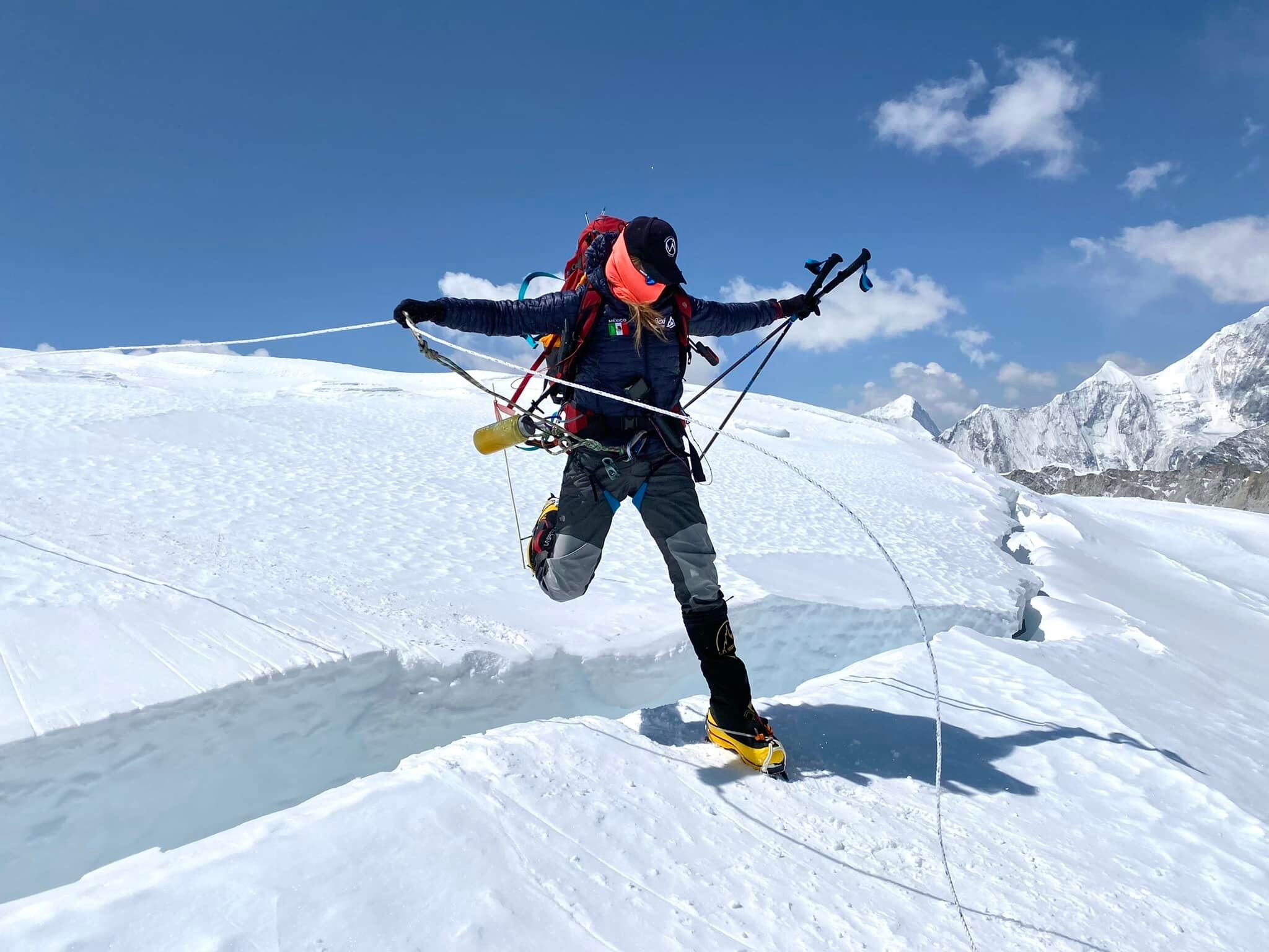 Viridiana Álvarez, alpinista mexicana, en Katmandú, Nepal.