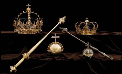 Las coronas robadas de los reyes de Suecia del siglo XVII.