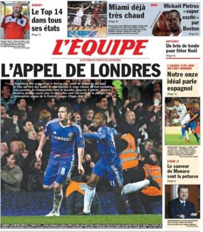 Portada de 'L'Equipe'.