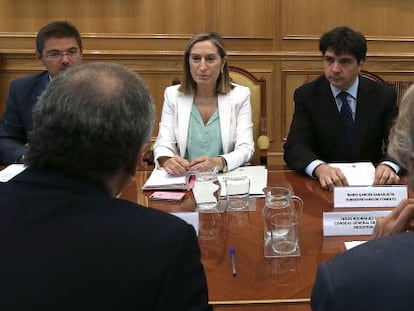 A. Pastor, durante la primera reuni&oacute;n de la comisi&oacute;n t&eacute;cnico-cient&iacute;fica ferroviaria el 5 de agosto.