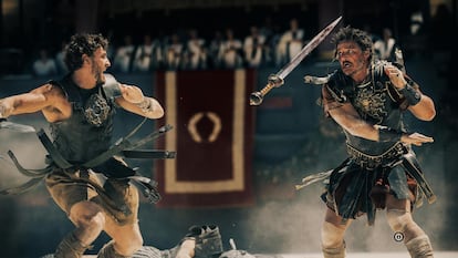 Paul Mescal (izquierda) y Pedro Pascal, en una escena del tráiler de 'Gladiator 2'.