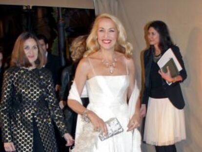 La exmodelo y actriz Jerry Hall, el martes en Madrid.