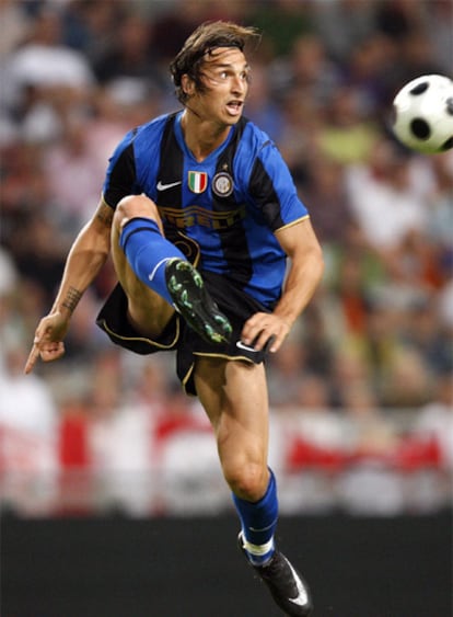 Ibrahimovic, durante un partido con el Inter.