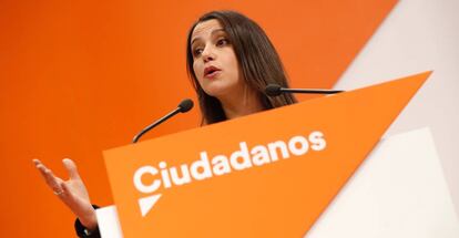 Inés Arrimadas, tras la Ejecutiva de Ciudadanos.