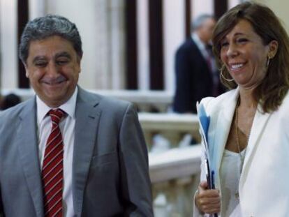 La presidenta del PPC, Alicia Sánchez-Camacho, i el portaveu de la seva formació, Enric Millo, aquest dijous.