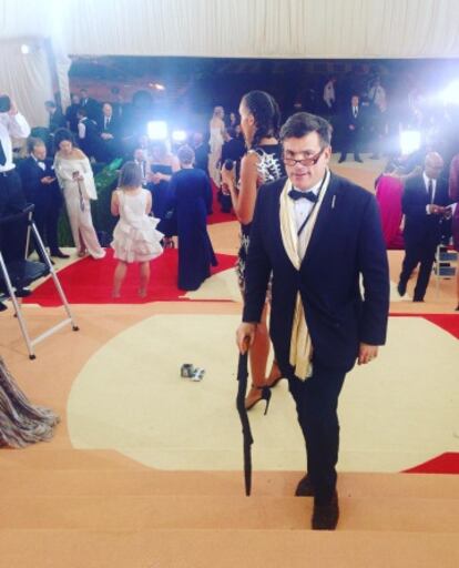 Jeffrey Slonim, en la alfombra roja de la pasada gala del Met en Nueva York.